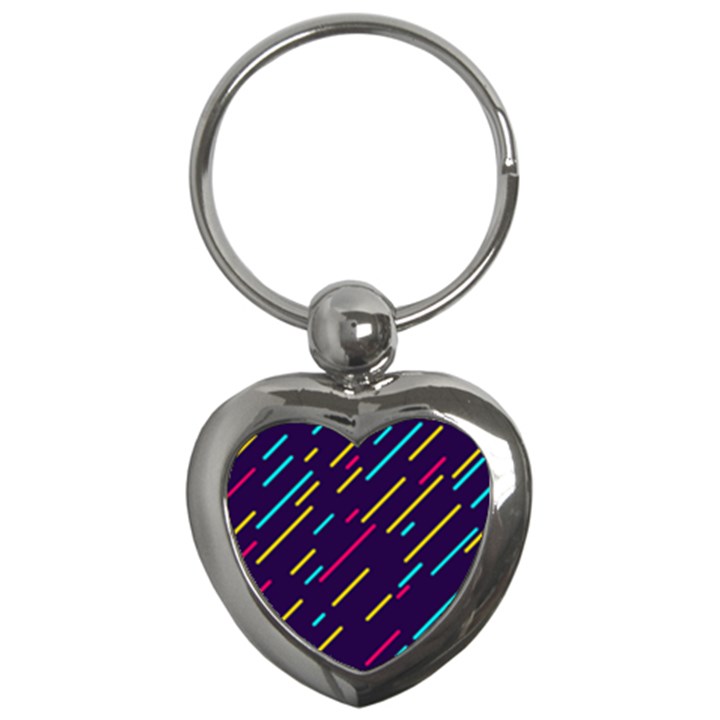 Background Lines Forms Key Chain (Heart)