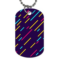 Background Lines Forms Dog Tag (one Side) by HermanTelo