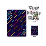 Background Lines Forms Playing Cards Double Sided (Mini) Front - Spade10