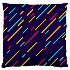 Background Lines Forms Large Flano Cushion Case (One Side)