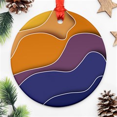 Autumn Waves Ornament (round) by HermanTelo