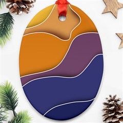 Autumn Waves Ornament (oval) by HermanTelo