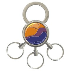 Autumn Waves 3-ring Key Chain by HermanTelo