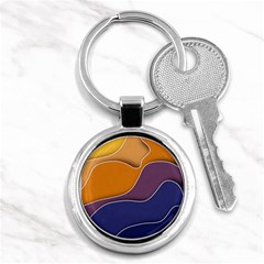 Autumn Waves Key Chain (round) by HermanTelo