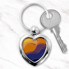 Autumn Waves Key Chain (heart) by HermanTelo