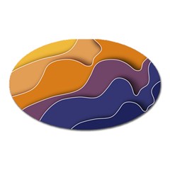 Autumn Waves Oval Magnet by HermanTelo