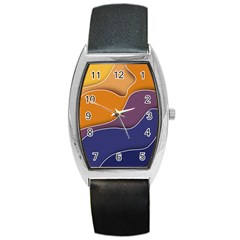 Autumn Waves Barrel Style Metal Watch