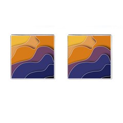 Autumn Waves Cufflinks (square) by HermanTelo