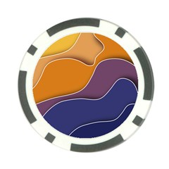 Autumn Waves Poker Chip Card Guard by HermanTelo