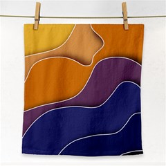 Autumn Waves Face Towel