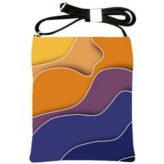 Autumn Waves Shoulder Sling Bag by HermanTelo