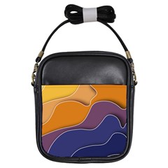 Autumn Waves Girls Sling Bag by HermanTelo