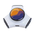 Autumn Waves 3-Port USB Hub Front