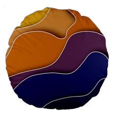 Autumn Waves Large 18  Premium Round Cushions