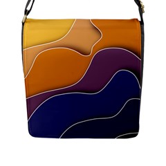 Autumn Waves Flap Closure Messenger Bag (l) by HermanTelo