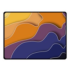 Autumn Waves Double Sided Fleece Blanket (small) 