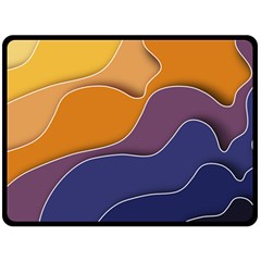 Autumn Waves Double Sided Fleece Blanket (large)  by HermanTelo