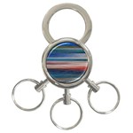 Background Horizontal Lines 3-Ring Key Chain Front