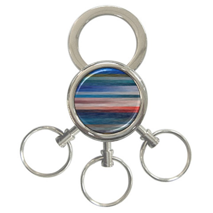 Background Horizontal Lines 3-Ring Key Chain