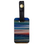 Background Horizontal Lines Luggage Tag (one side) Front