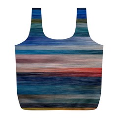 Background Horizontal Lines Full Print Recycle Bag (l)