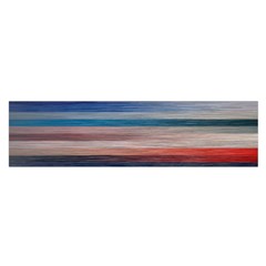 Background Horizontal Lines Satin Scarf (oblong) by HermanTelo