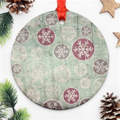 Background Christmas Vintage Old Ornament (round) by HermanTelo