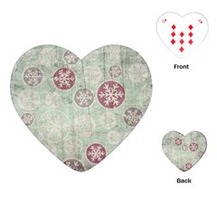 Background Christmas Vintage Old Playing Cards (heart)