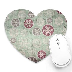 Background Christmas Vintage Old Heart Mousepads by HermanTelo