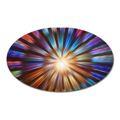 Background Spiral Abstract Oval Magnet by HermanTelo