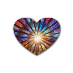 Background Spiral Abstract Rubber Coaster (heart) 