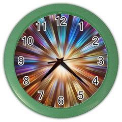 Background Spiral Abstract Color Wall Clock