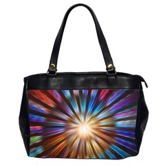 Background Spiral Abstract Oversize Office Handbag (2 Sides)