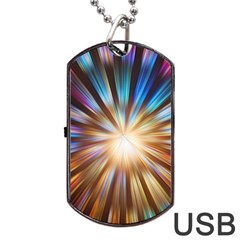 Background Spiral Abstract Dog Tag Usb Flash (one Side)