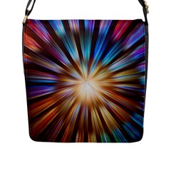 Background Spiral Abstract Flap Closure Messenger Bag (l)