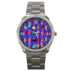 Background Stones Jewels Sport Metal Watch