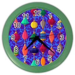 Background Stones Jewels Color Wall Clock by HermanTelo