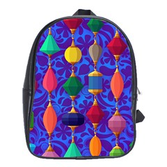 Background Stones Jewels School Bag (xl)