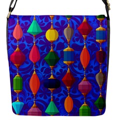 Background Stones Jewels Flap Closure Messenger Bag (s)