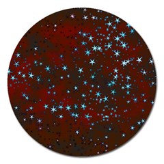 Background Star Christmas Magnet 5  (round) by HermanTelo