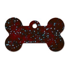 Background Star Christmas Dog Tag Bone (one Side) by HermanTelo