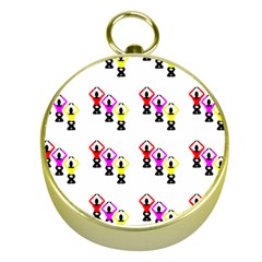 Ballet Plie Dance Ballerina Gold Compasses