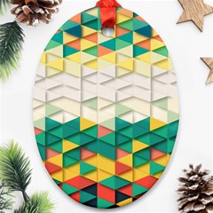 Background Triangle Ornament (oval) by HermanTelo