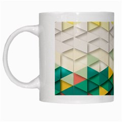 Background Triangle White Mugs by HermanTelo