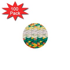 Background Triangle 1  Mini Buttons (100 Pack)  by HermanTelo