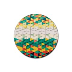 Background Triangle Rubber Coaster (round)  by HermanTelo