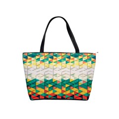 Background Triangle Classic Shoulder Handbag by HermanTelo