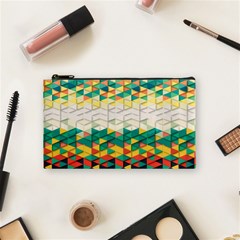 Background Triangle Cosmetic Bag (small)