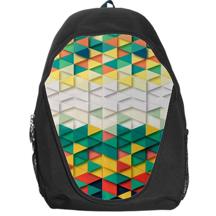 Background Triangle Backpack Bag