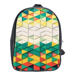 Background Triangle School Bag (xl)